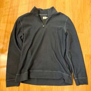 Textured Knit Quarter Zip - Breaker Blue